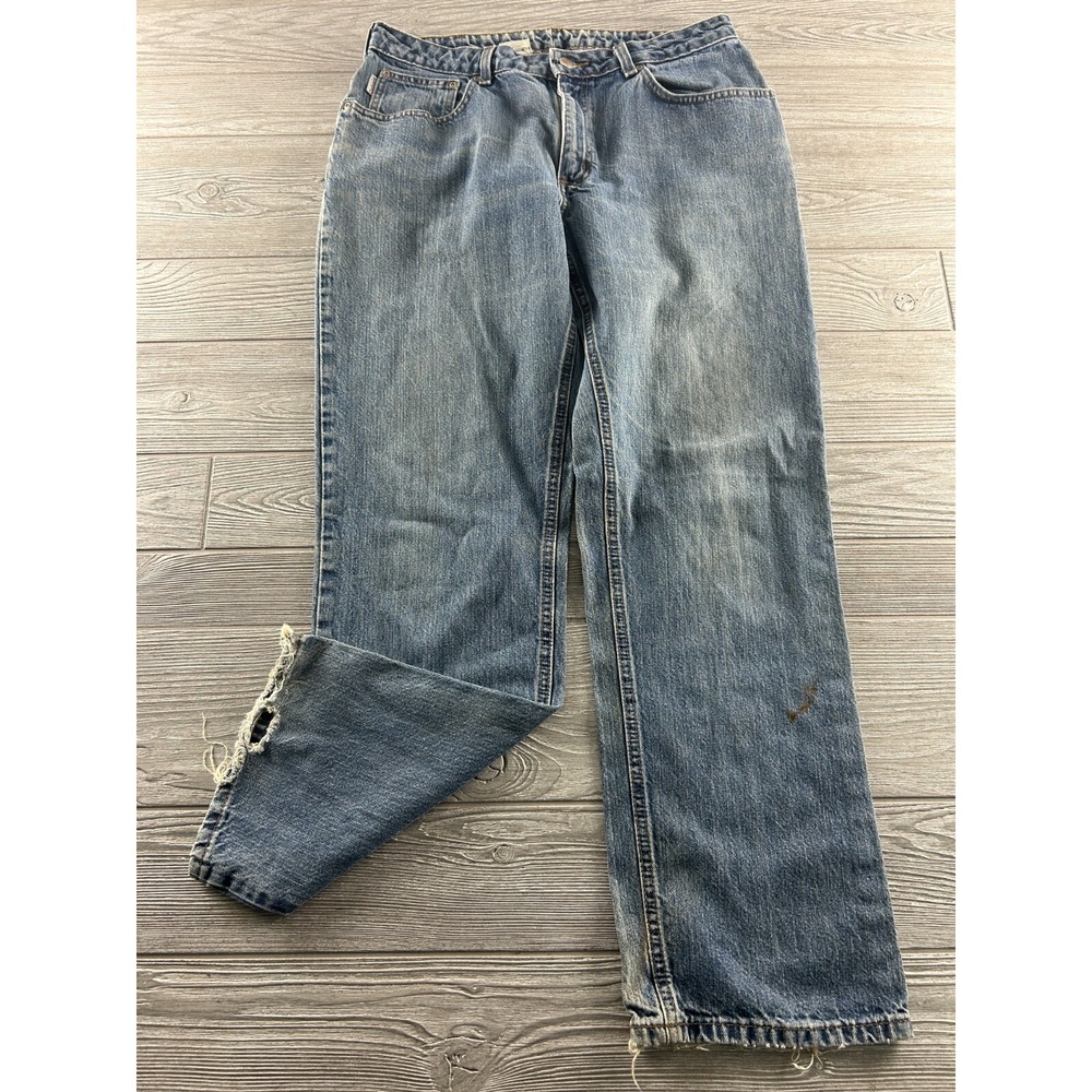 Carhartt Jeans Womens 14x32 WB160 VIO Blue Denim 100% Cotton Workwear Ladies